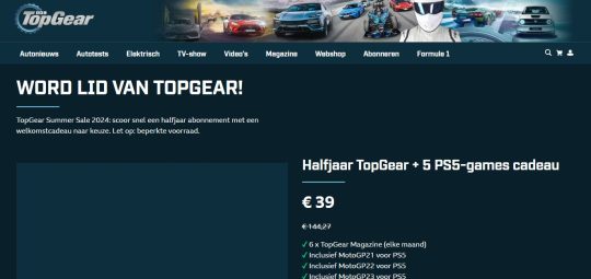 Gratis 5 Playstation 5 games cadeau bij een halfjaar TopGear Magazine