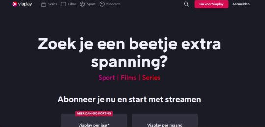 50 euro korting bij Viaplay jaarabonnement