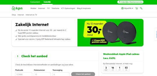 Gratis 2 Superwifi punten en gratis overstapservice bij KPN Zakelijk Internet