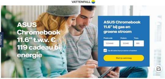 Gratis ASUS Chromebook bij Vattenfall