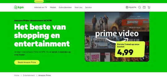 3 maanden gratis Amazon Prime bij KPN