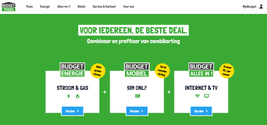 Gratis tot 300 euro cashback bij Budget Energie