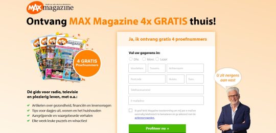 Ontvang gratis 4 nummers van MAX Magazine