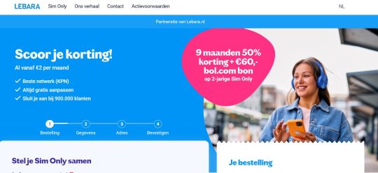 Gratis Bol.com van 60 euro cadeau bij Lebara Sim Only