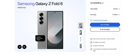 Galaxy Watch Ultra cadeau bij aankoop Samsung Galaxy Fold6 bij Odido