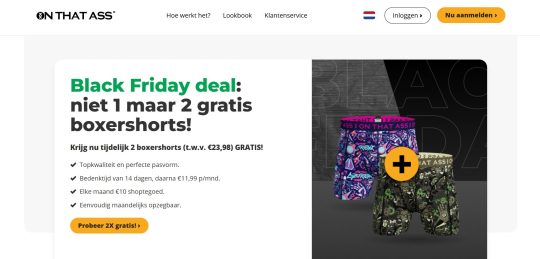 Gratis 2x On That Ass boxershorts tijdens Black Friday