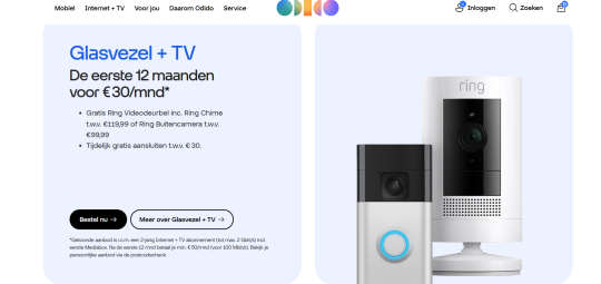 Gratis Ring Buitencamera cadeau bij Odido Internet