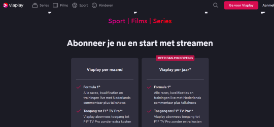 50 euro korting bij jaarabonnement op Viaplay