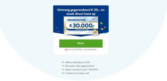 Gratis 20 euro bij de VriendenLoterij