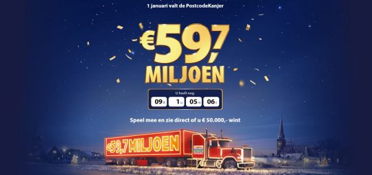 Speel mee bij de PostcodeKanjer van 59,7 miljoen euro