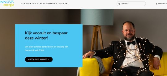 Gratis tot 300 euro cashback bij Innova Energie