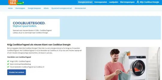 Gratis 200 euro CoolblueTegoed bij Coolblue Energie