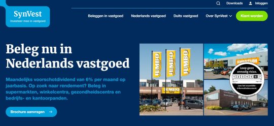 Gratis brochure over investeren in vastgoed via SynVest