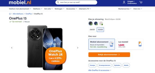 Gratis OnePlus Watch R2 cadeau bij OnePlus 13